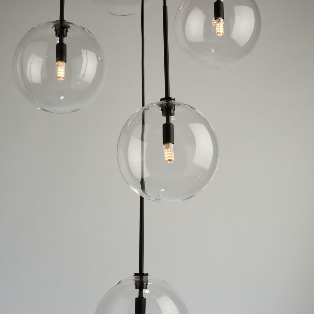 5 Light Pendant Black