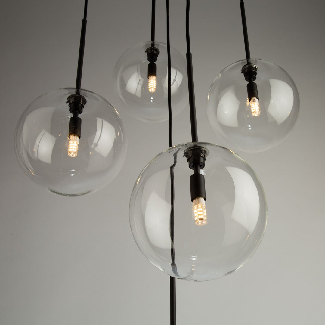 5 Light Pendant Black