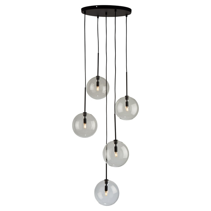 5 Light Pendant Black