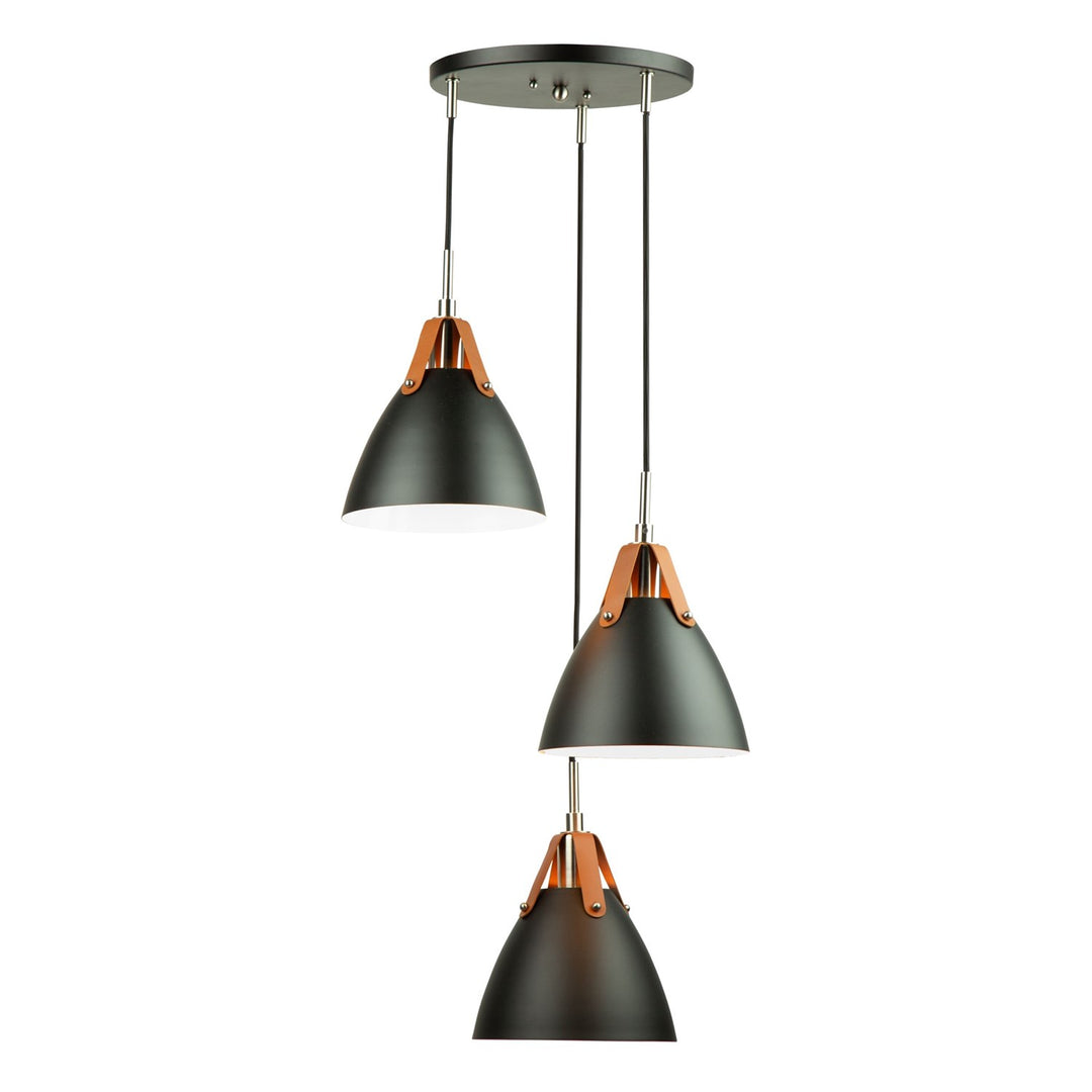 3 Light Pendant Black