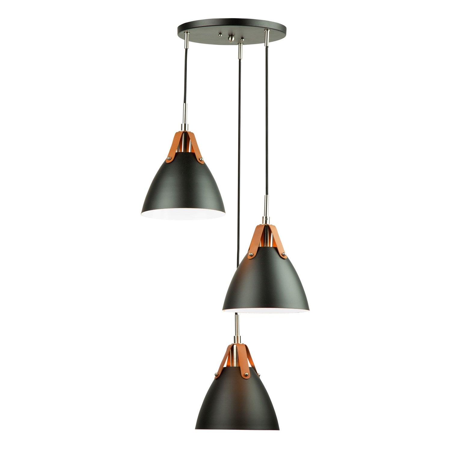 3 Light Pendant Black