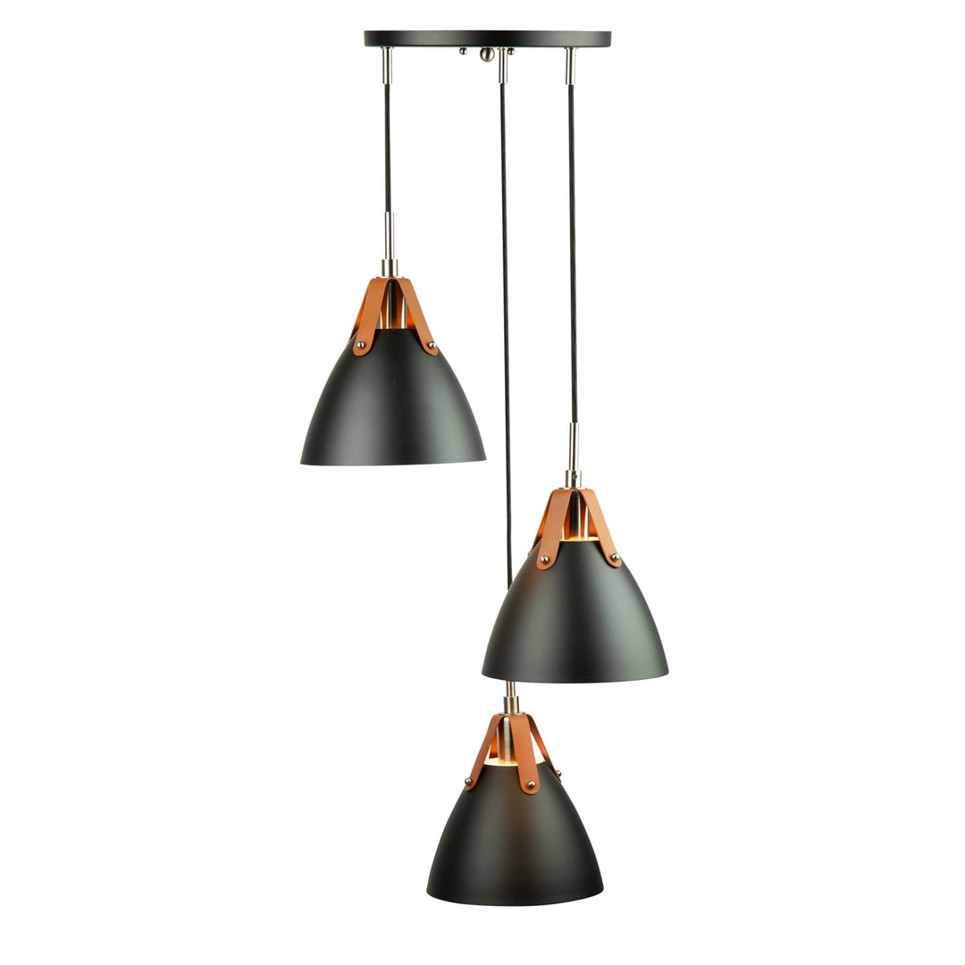 3 Light Pendant Black