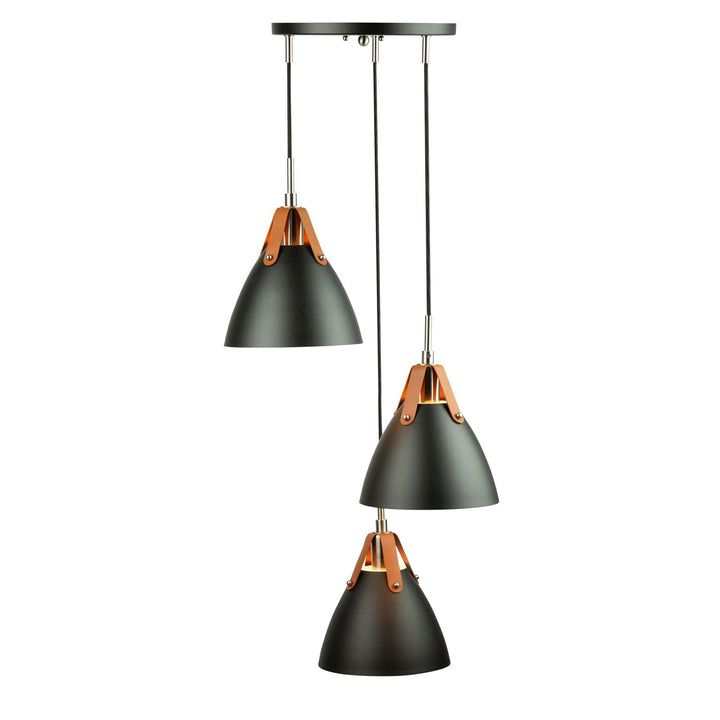 3 Light Pendant Black