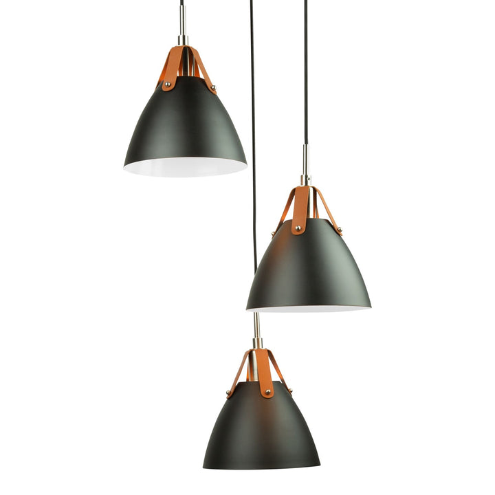 3 Light Pendant Black