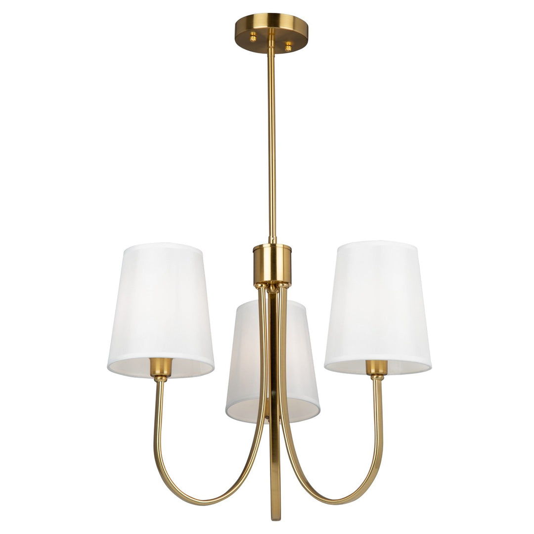 3 Light Chandelier Brushed Gold by Artcraft