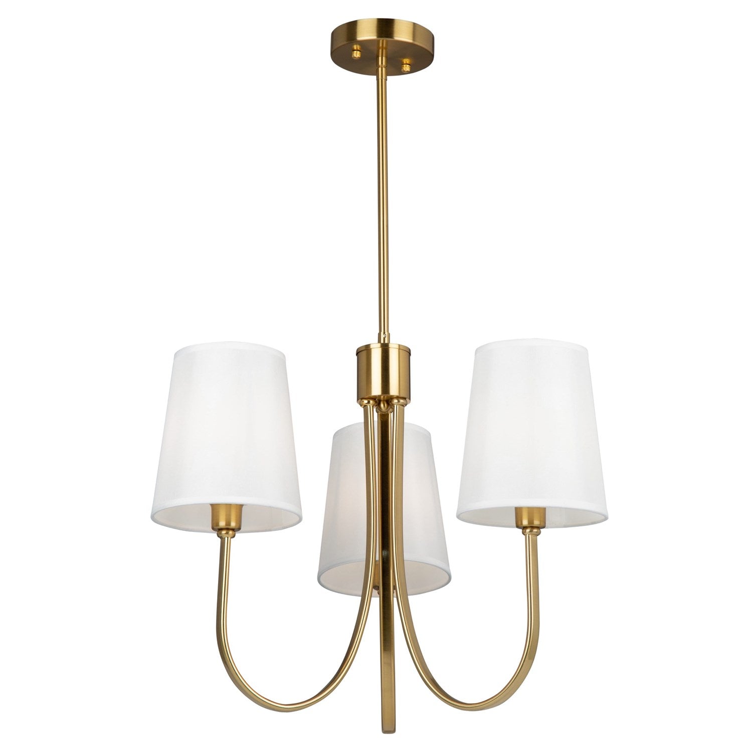 3 Light Chandelier Brushed Gold by Artcraft