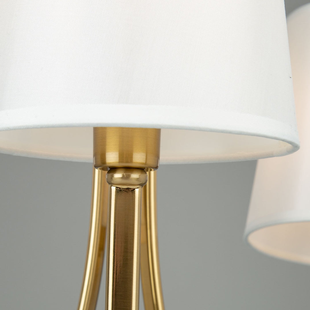 3 Light Chandelier Brushed Gold