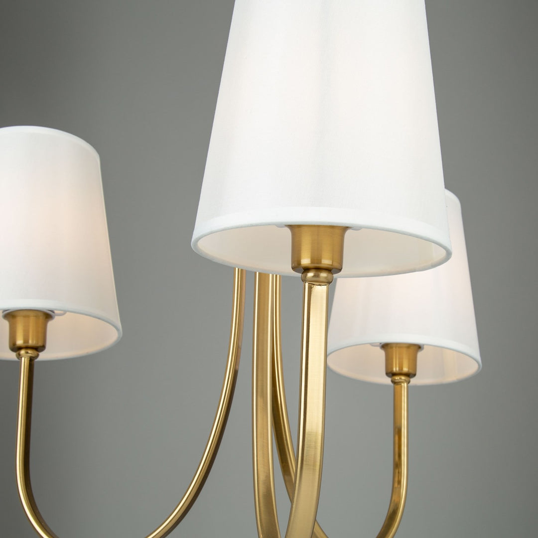 3 Light Chandelier Brushed Gold