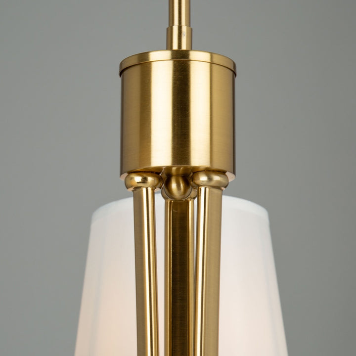 3 Light Chandelier Brushed Gold