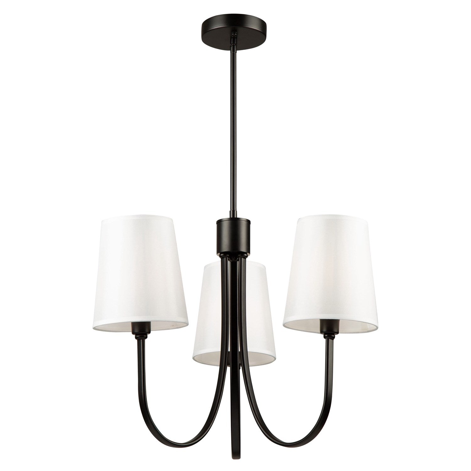 3 Light Chandelier Black by Artcraft