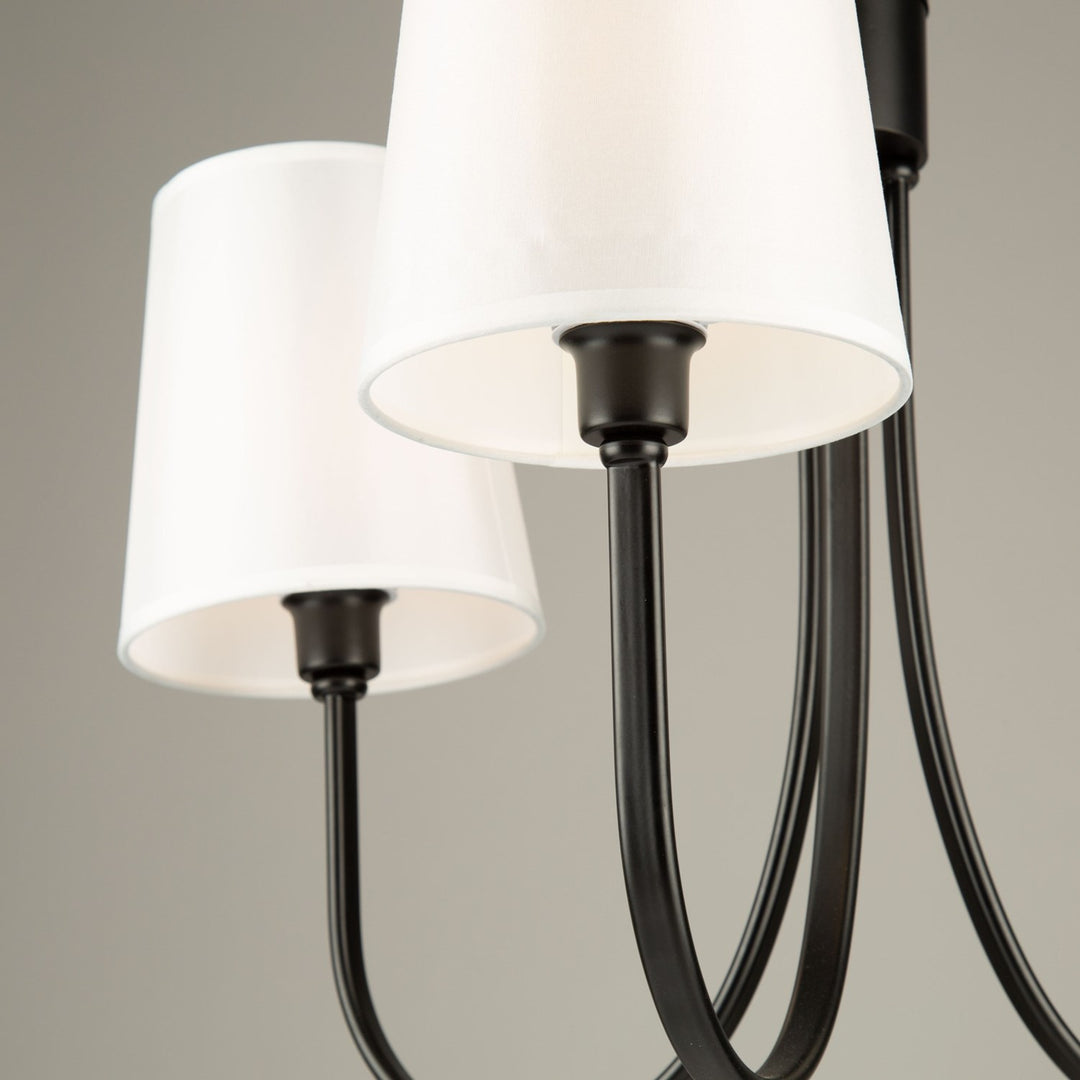 3 Light Chandelier Black