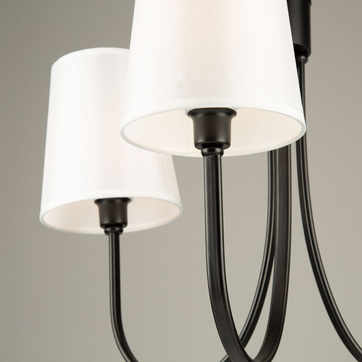 3 Light Chandelier Black