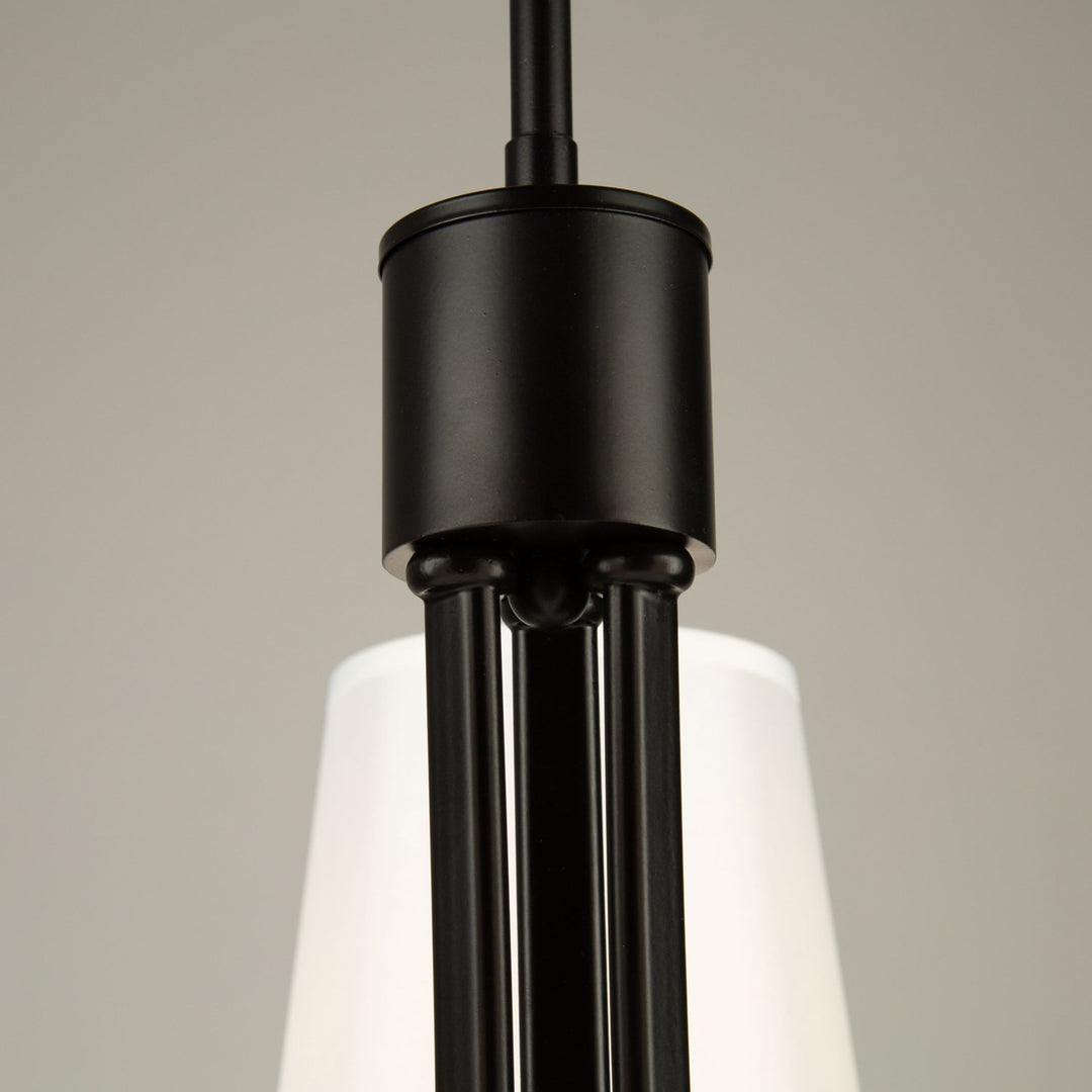 3 Light Chandelier Black