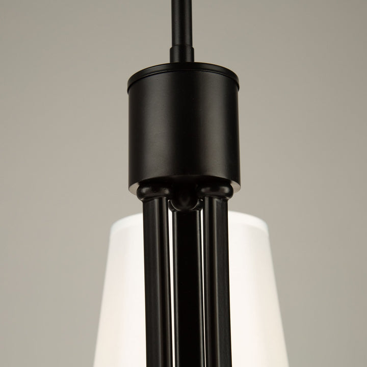 3 Light Chandelier Black