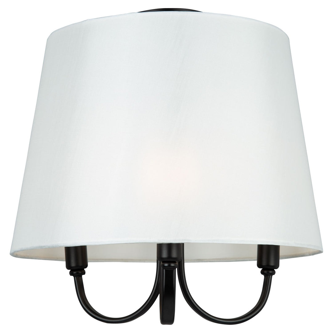 3 Light Semi-Flush Mount Black by Artcraft