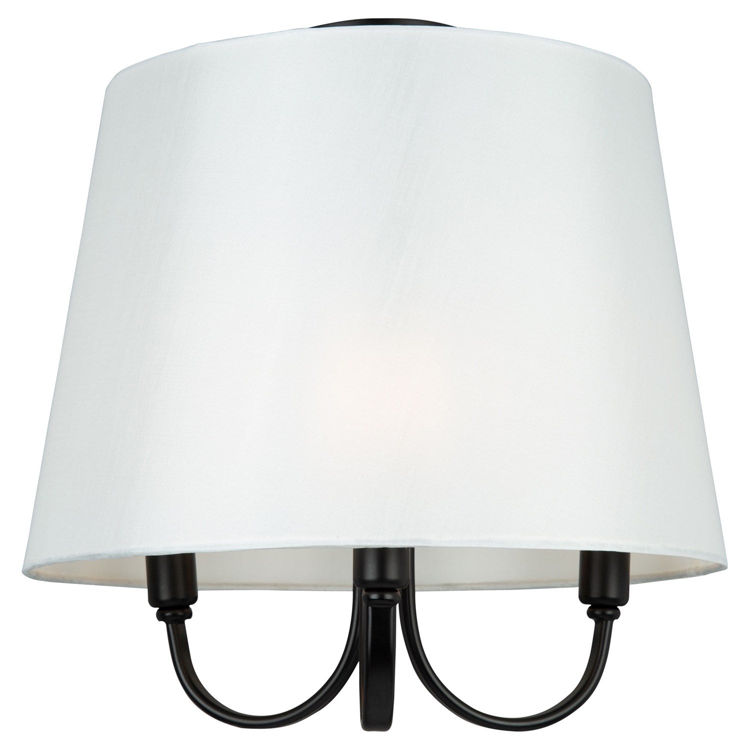 3 Light Semi-Flush Mount Black by Artcraft