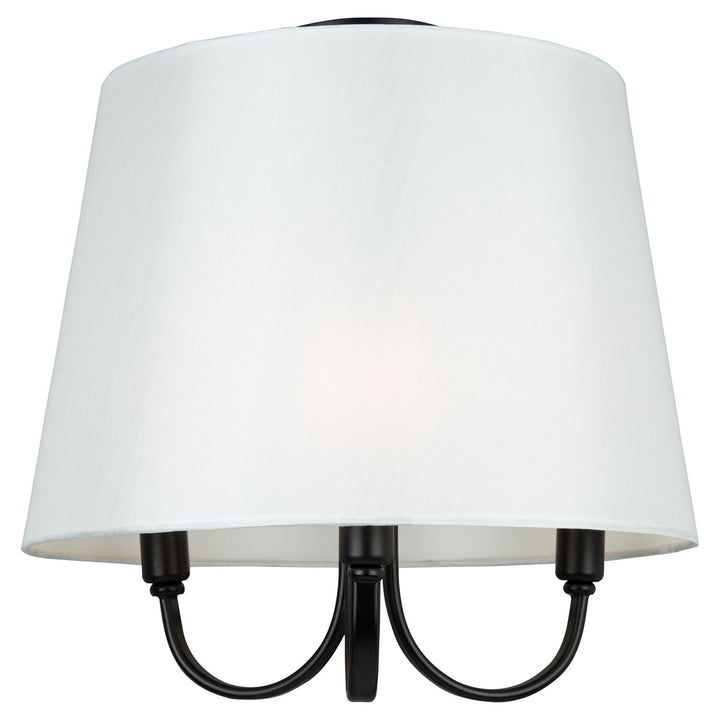 3 Light Semi-Flush Mount Black by Artcraft