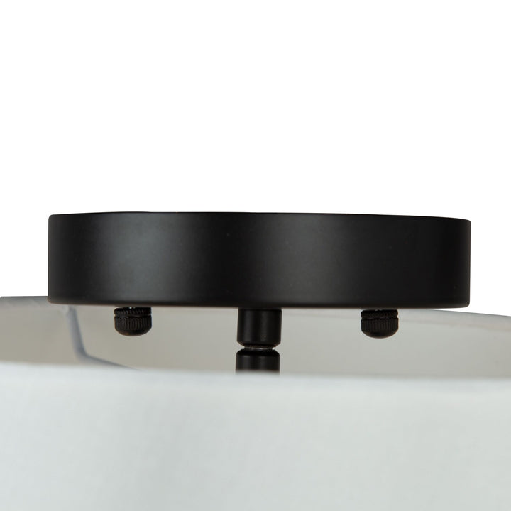 3 Light Semi-Flush Mount Black