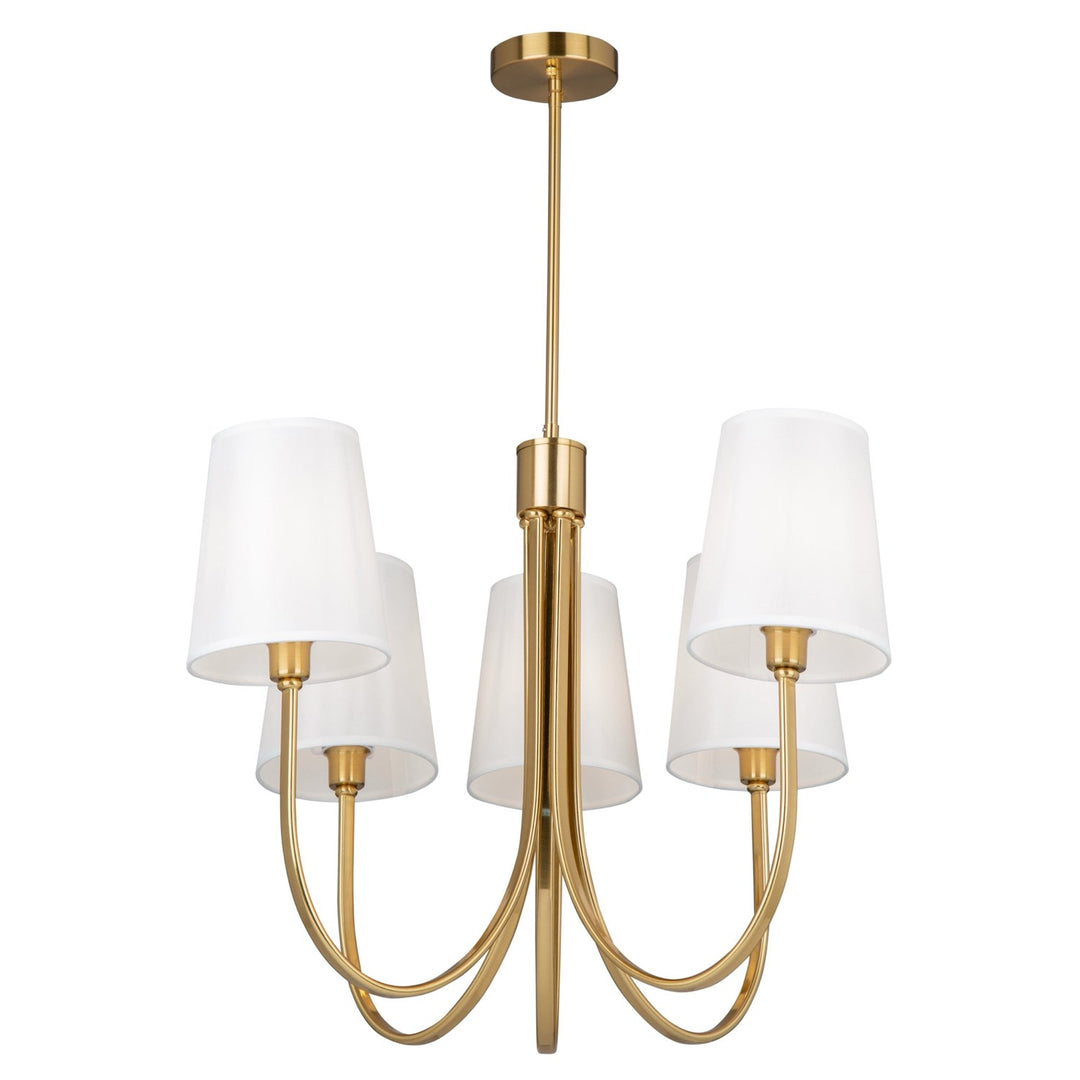 5 Light Chandelier Brushed Gold by Artcraft