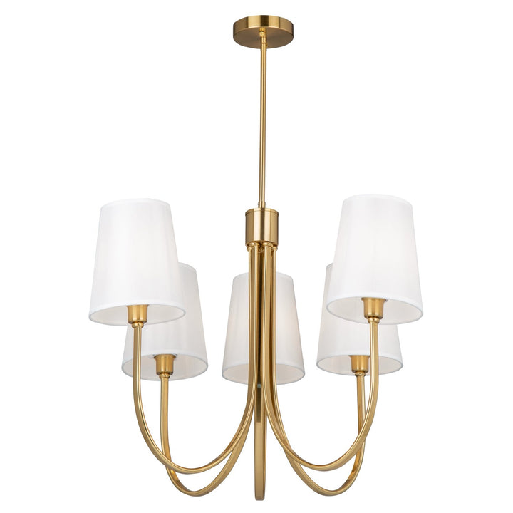 5 Light Chandelier Brushed Gold by Artcraft