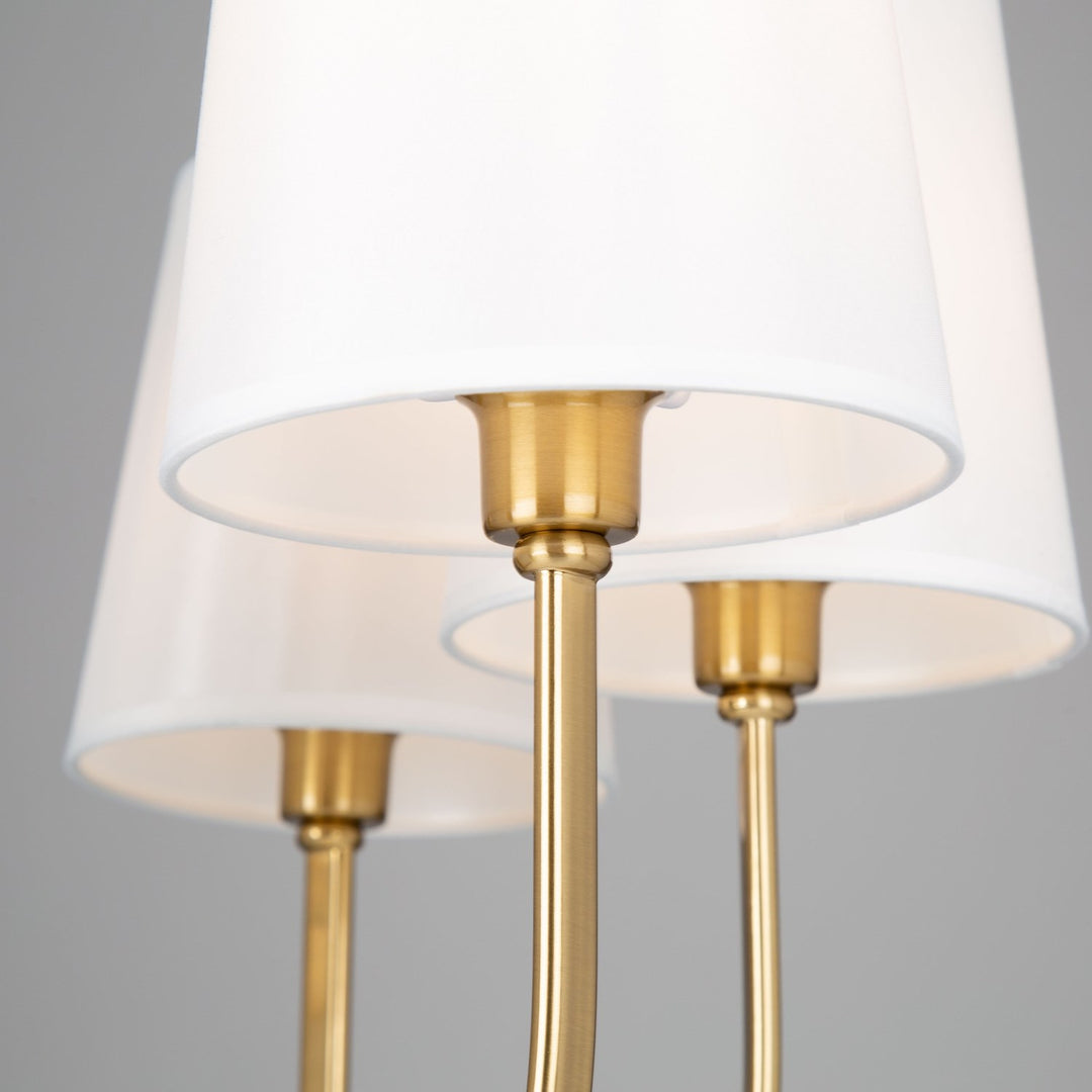 5 Light Chandelier Brushed Gold