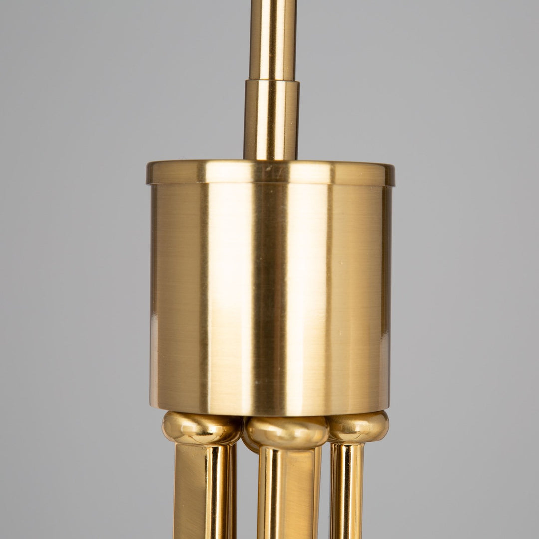 5 Light Chandelier Brushed Gold