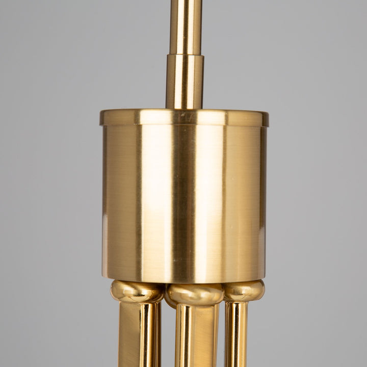 5 Light Chandelier Brushed Gold