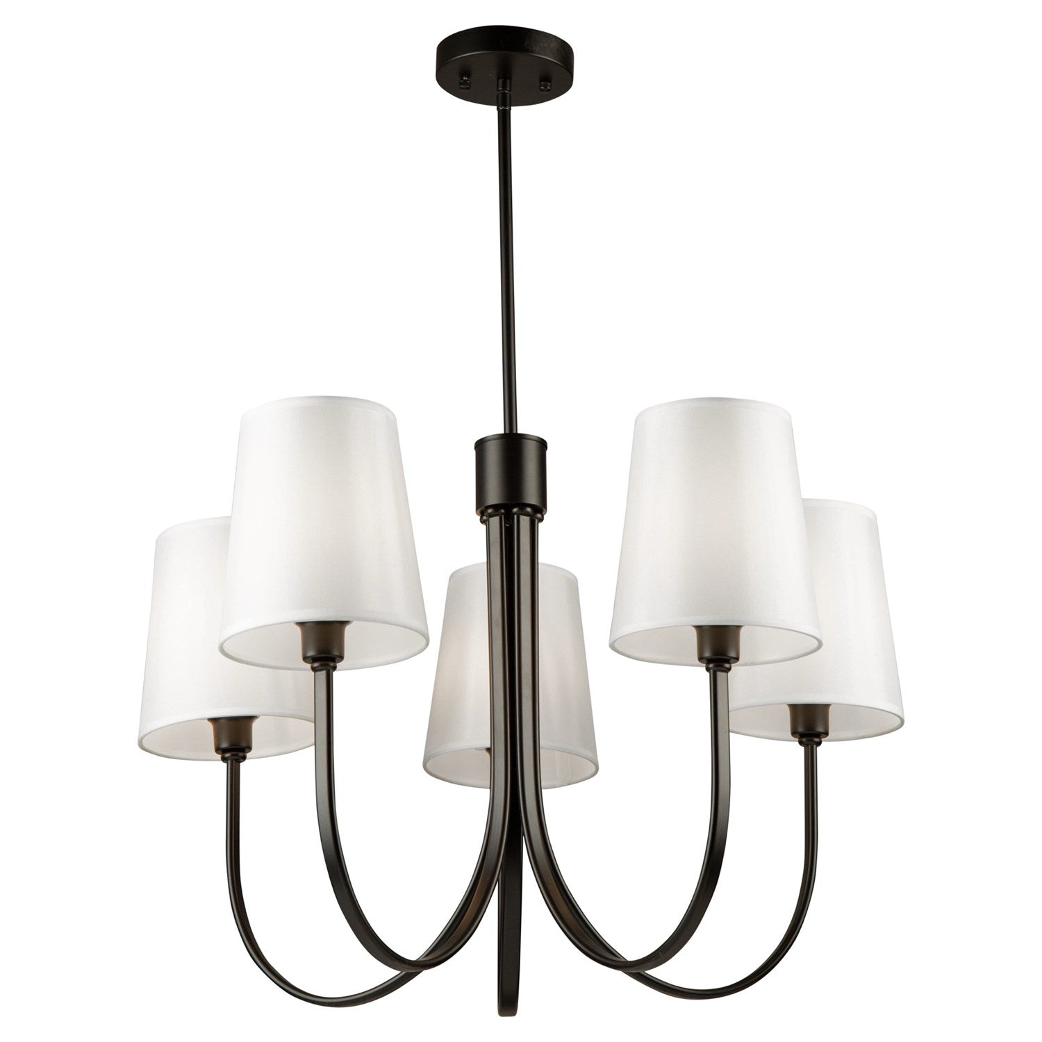 5 Light Chandelier Black by Artcraft