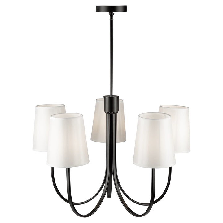 5 Light Chandelier Black