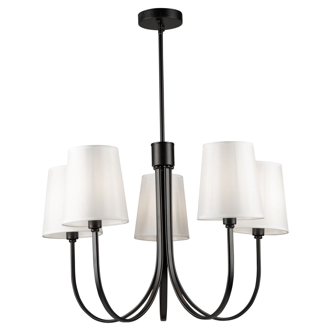 5 Light Chandelier Black