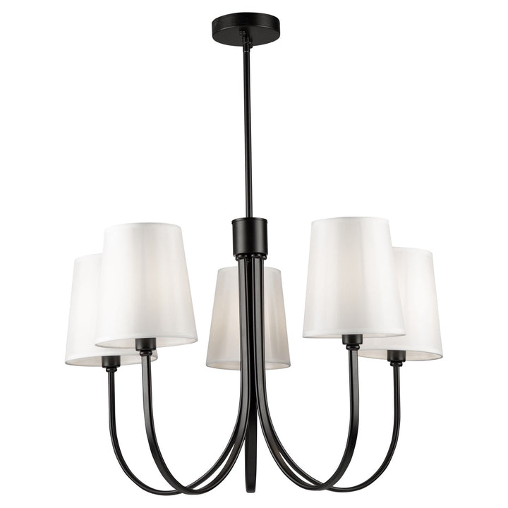 5 Light Chandelier Black