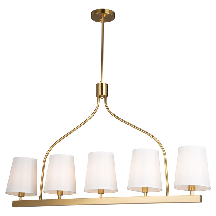 5 Light Island Brushed Gold