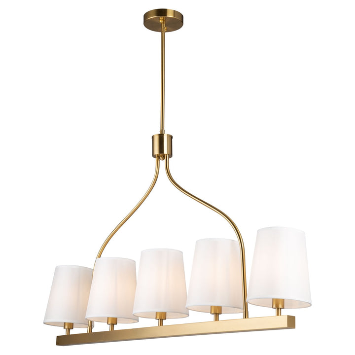 5 Light Island Brushed Gold