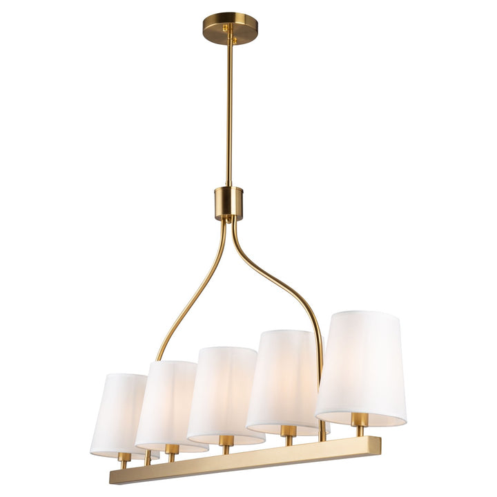 5 Light Island Brushed Gold
