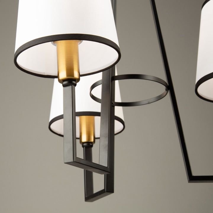 3 Light Chandelier Black And Gold