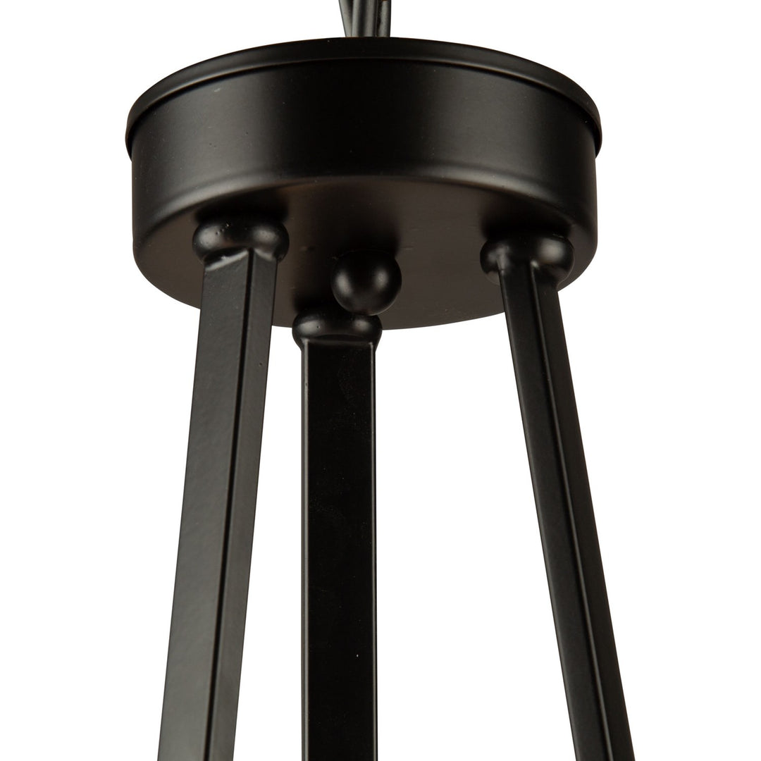 3 Light Chandelier Black And Gold