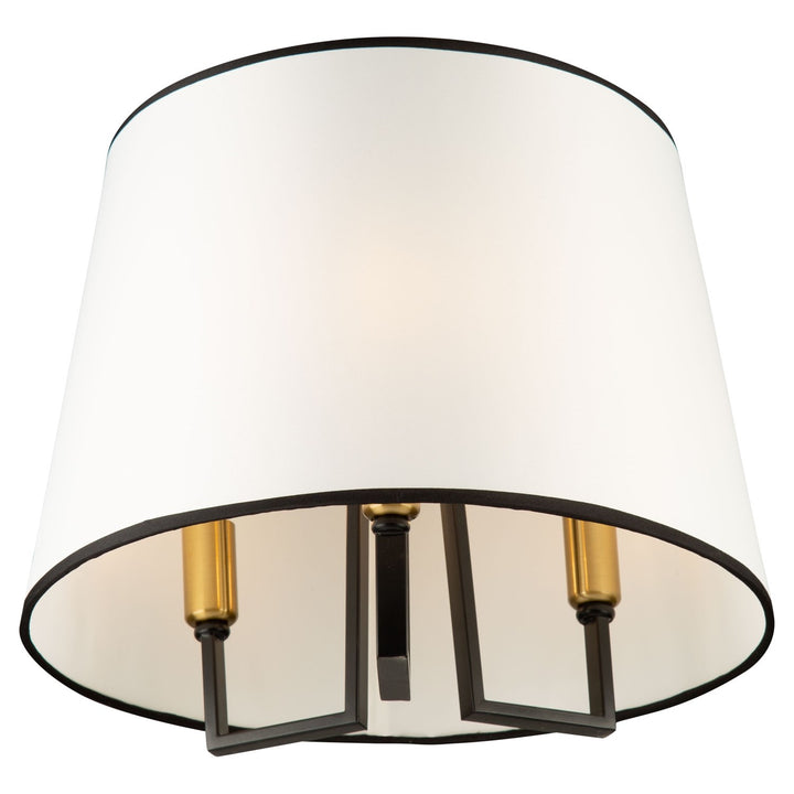 3 Light Semi-Flush Mount Black And Gold by Artcraft