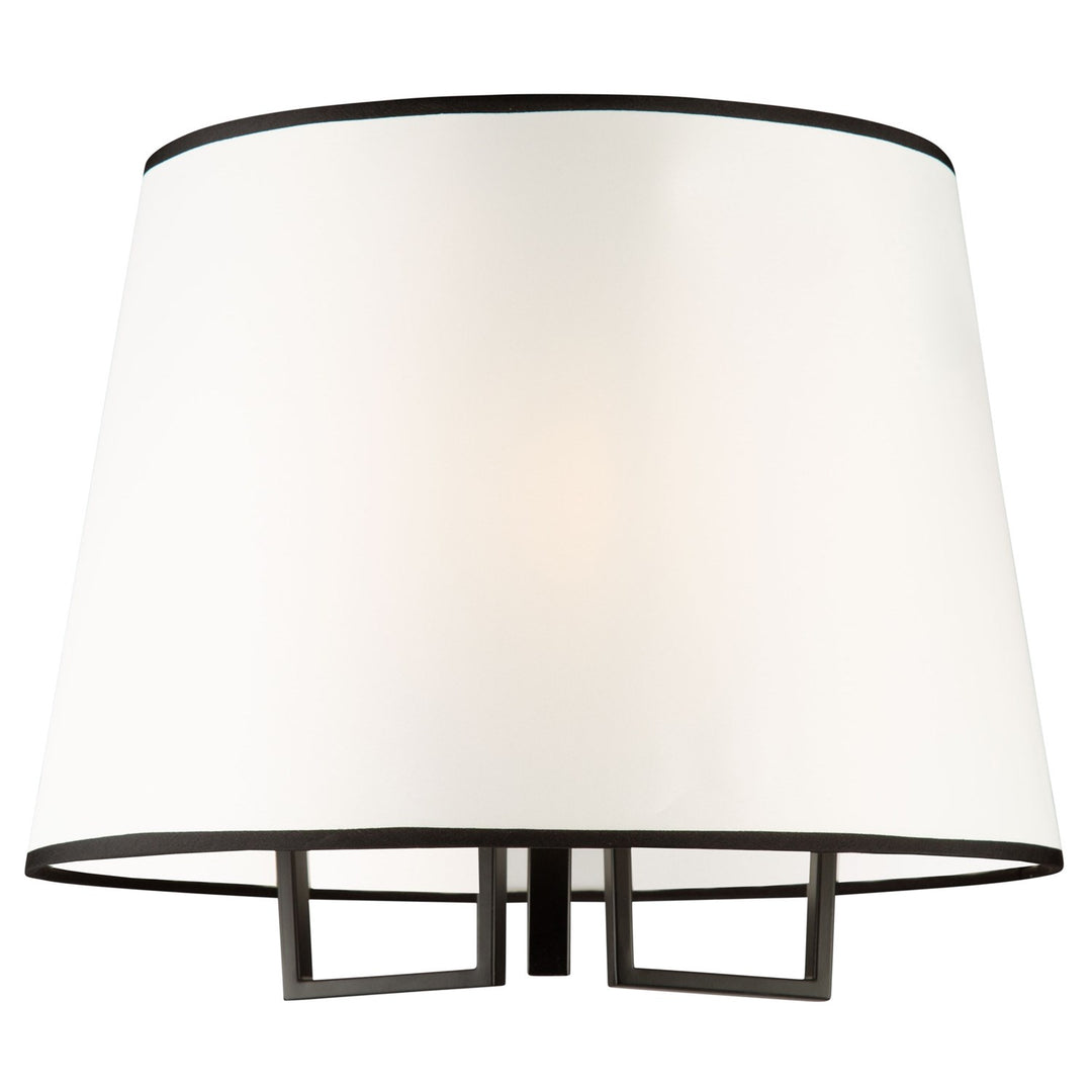 3 Light Semi-Flush Mount Black And Gold