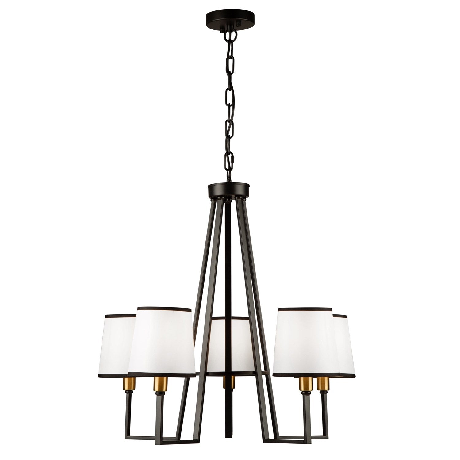 5 Light Chandelier Black And Gold by Artcraft