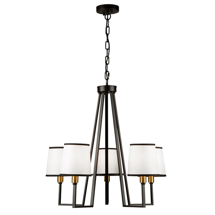 5 Light Chandelier Black And Gold by Artcraft