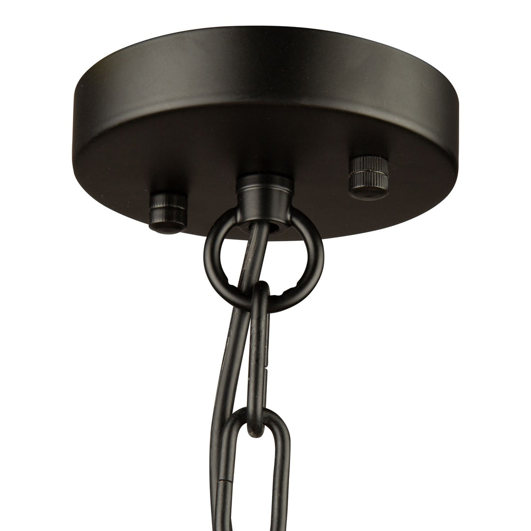 5 Light Chandelier Black And Gold