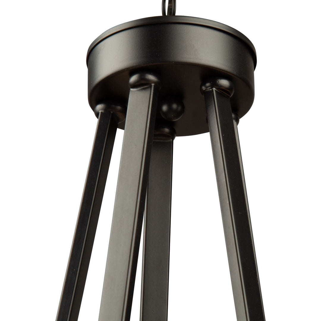 5 Light Chandelier Black And Gold