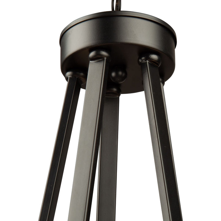 5 Light Chandelier Black And Gold