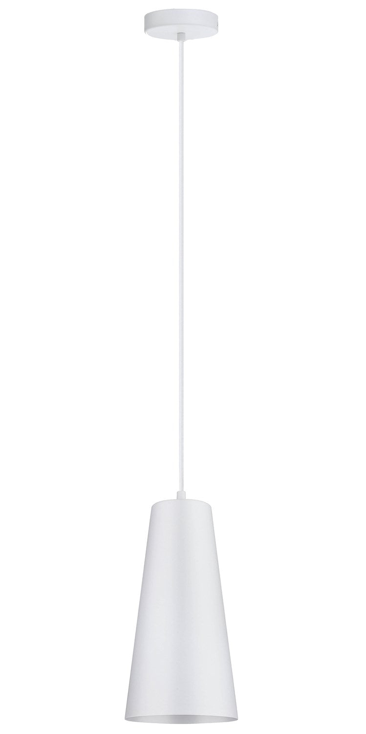Single Metal Mini Pendant White 60W by Eglo