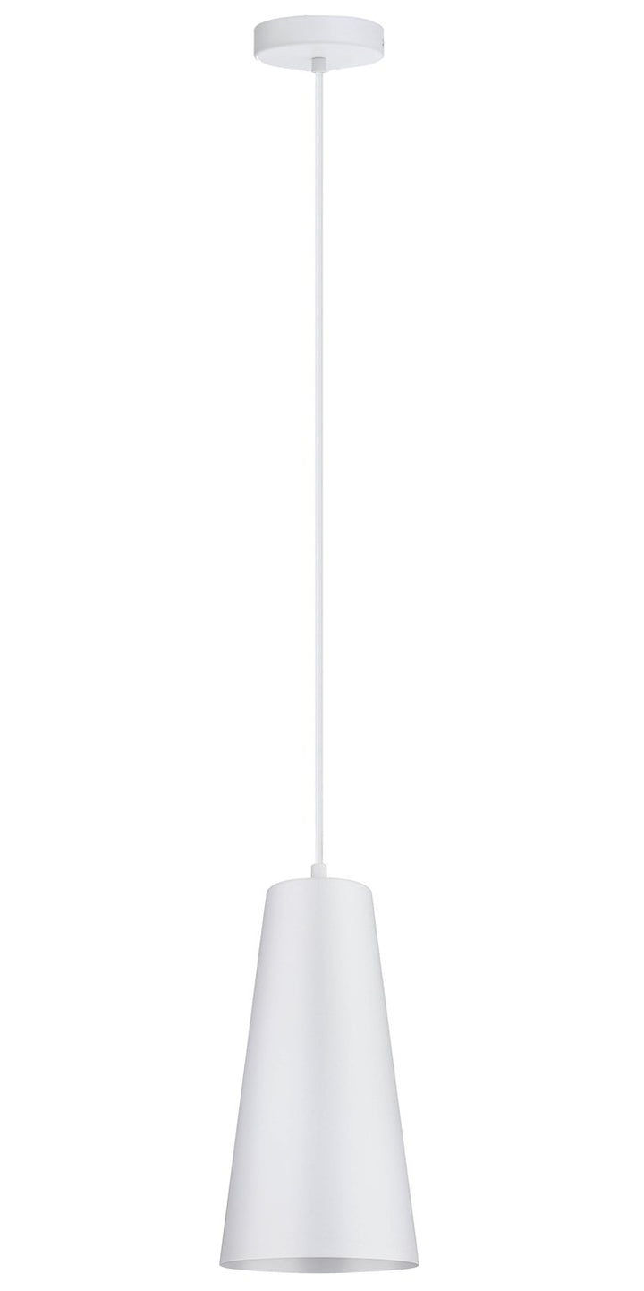 Single Metal Mini Pendant White 60W by Eglo