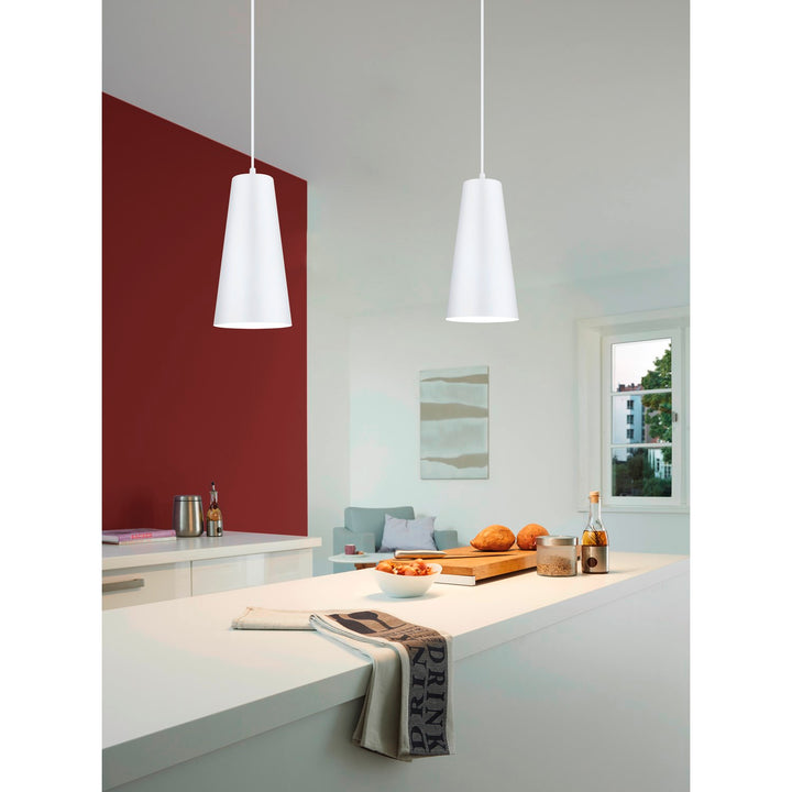 Single Metal Mini Pendant White 60W