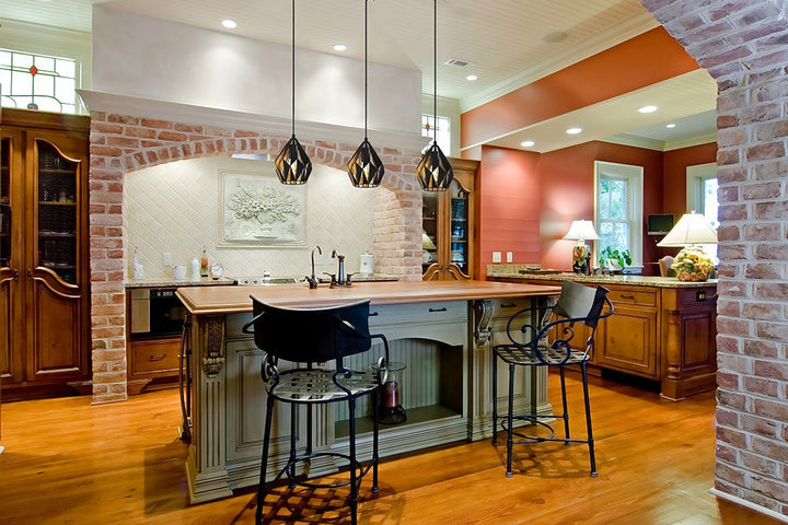 Pendant Matte Black And Gold Leaf Finish - E26 60W