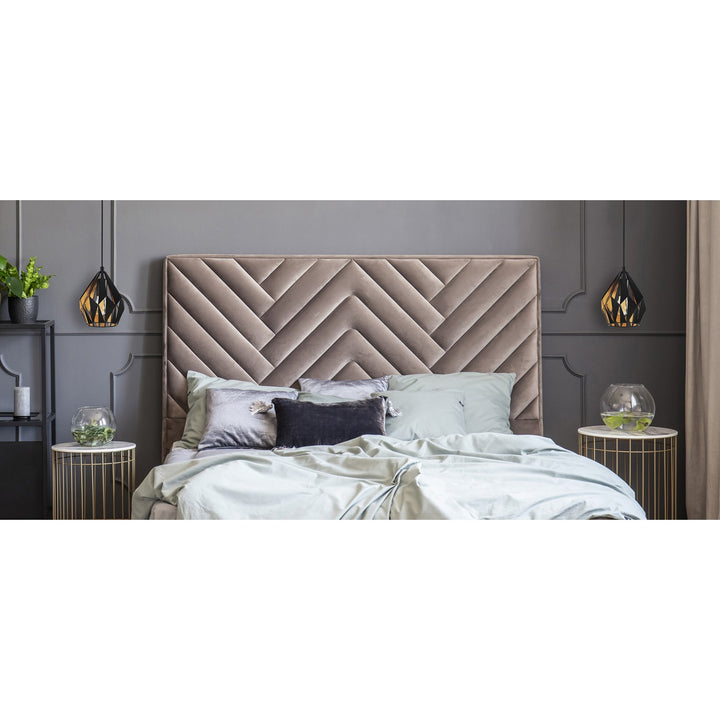 Pendant Matte Black And Gold Leaf Finish - E26 60W