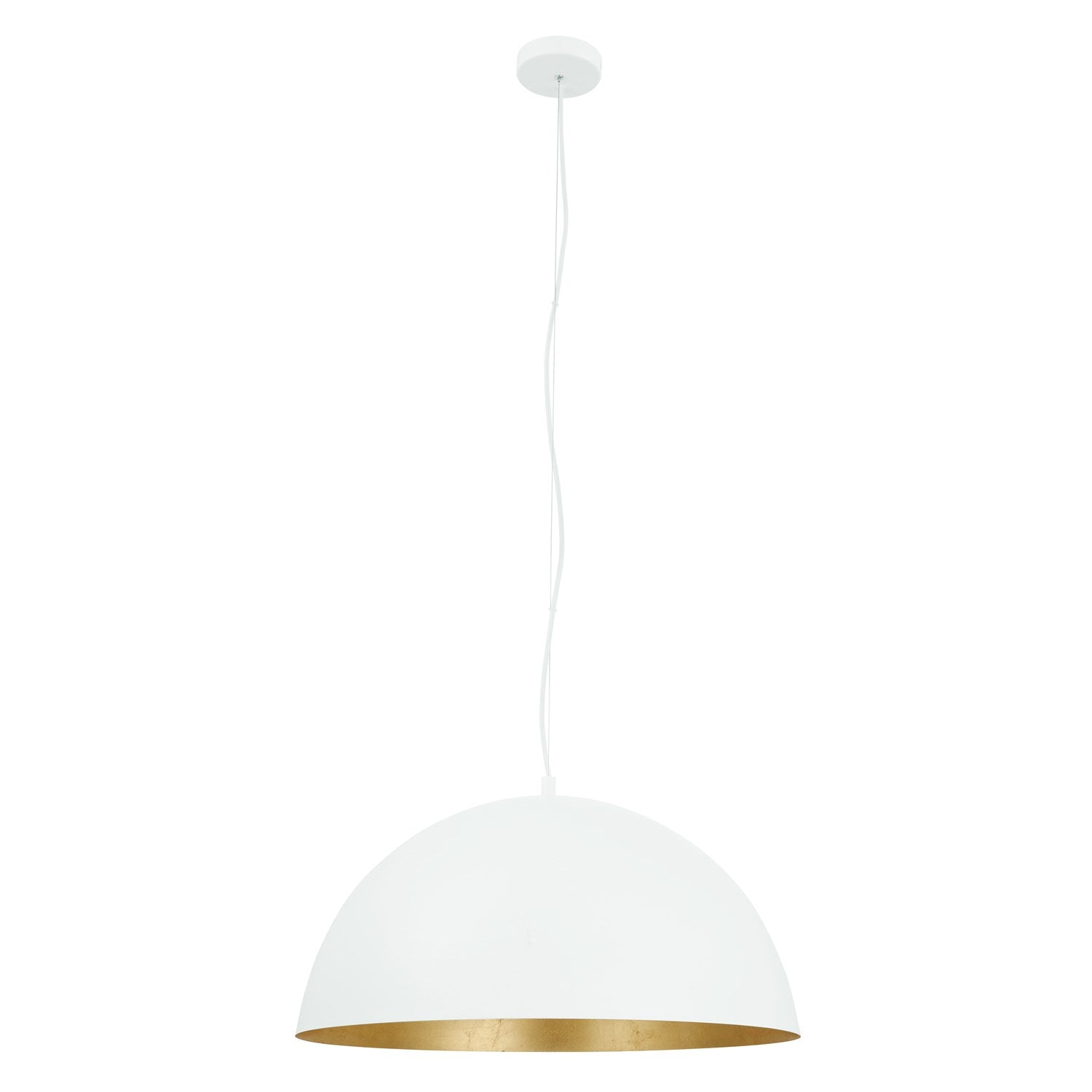 Pendant White Exterior Gold Interior Finish 60W by Eglo