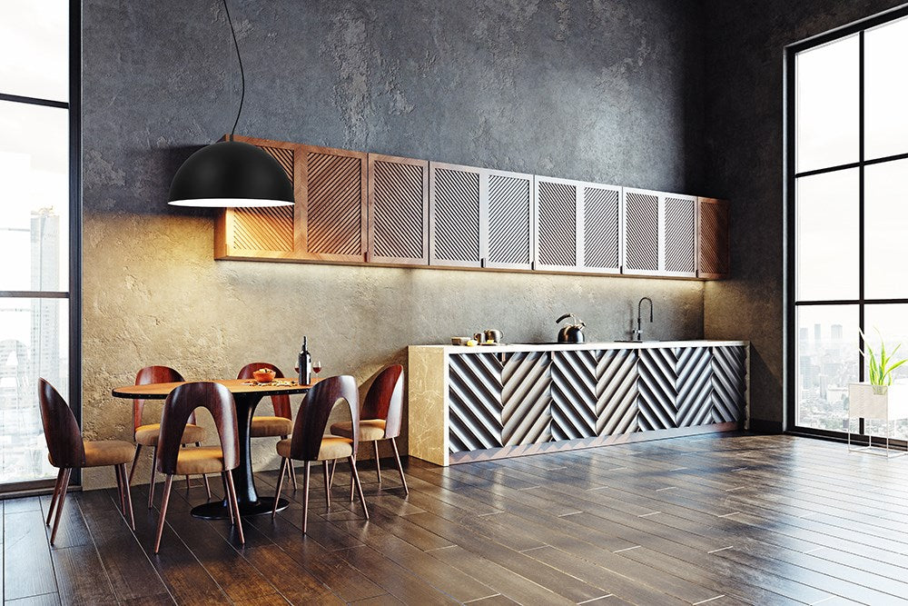 Pendant Black Exterior White Interior Finish 60W